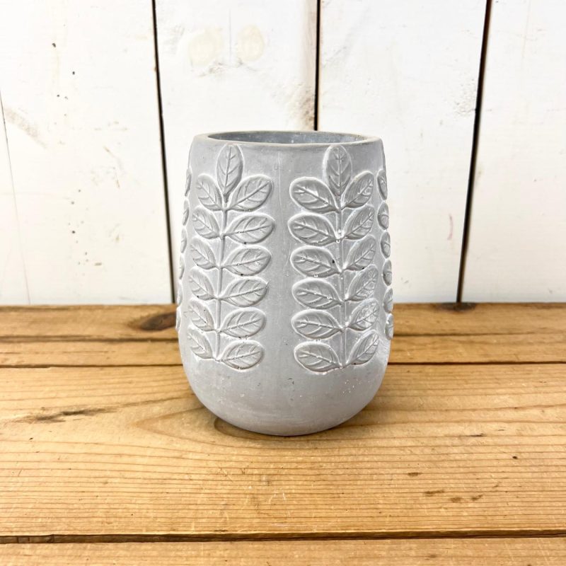 Pottery | Leaf Cement Pot Home Decor Pottery