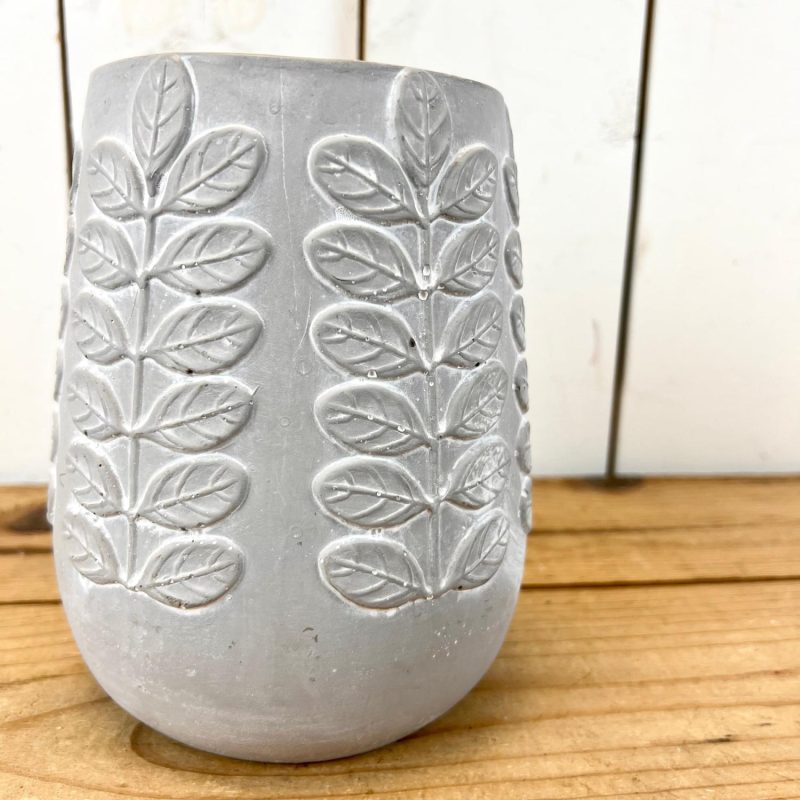 Pottery | Leaf Cement Pot Home Decor Pottery