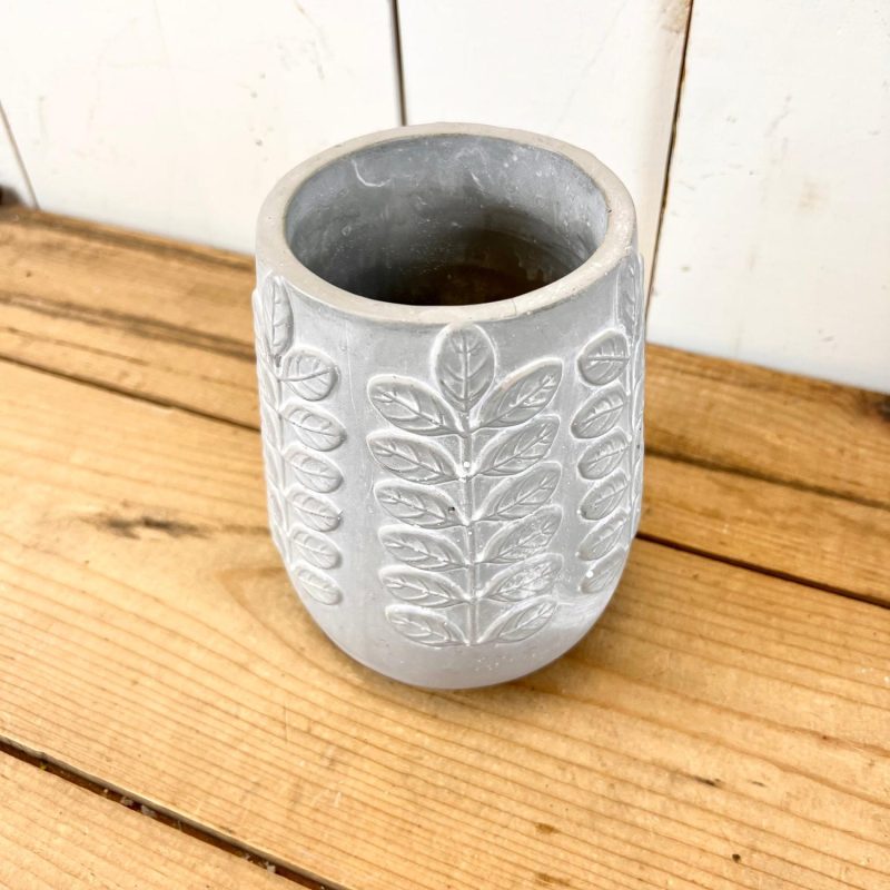 Pottery | Leaf Cement Pot Home Decor Pottery