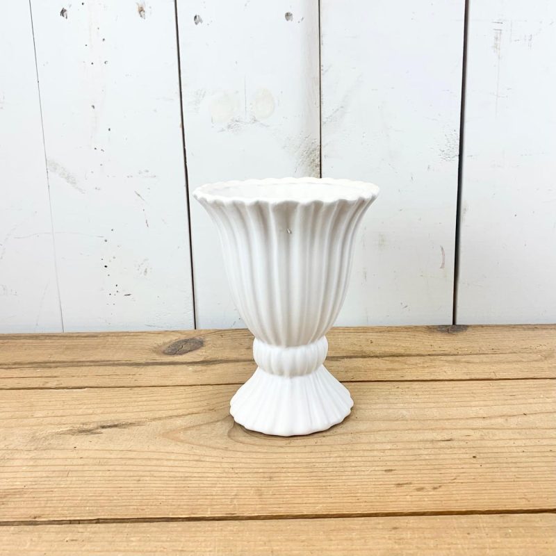 Pottery | Matte White Ribbed Urns Decorative Objects Decorative Objects