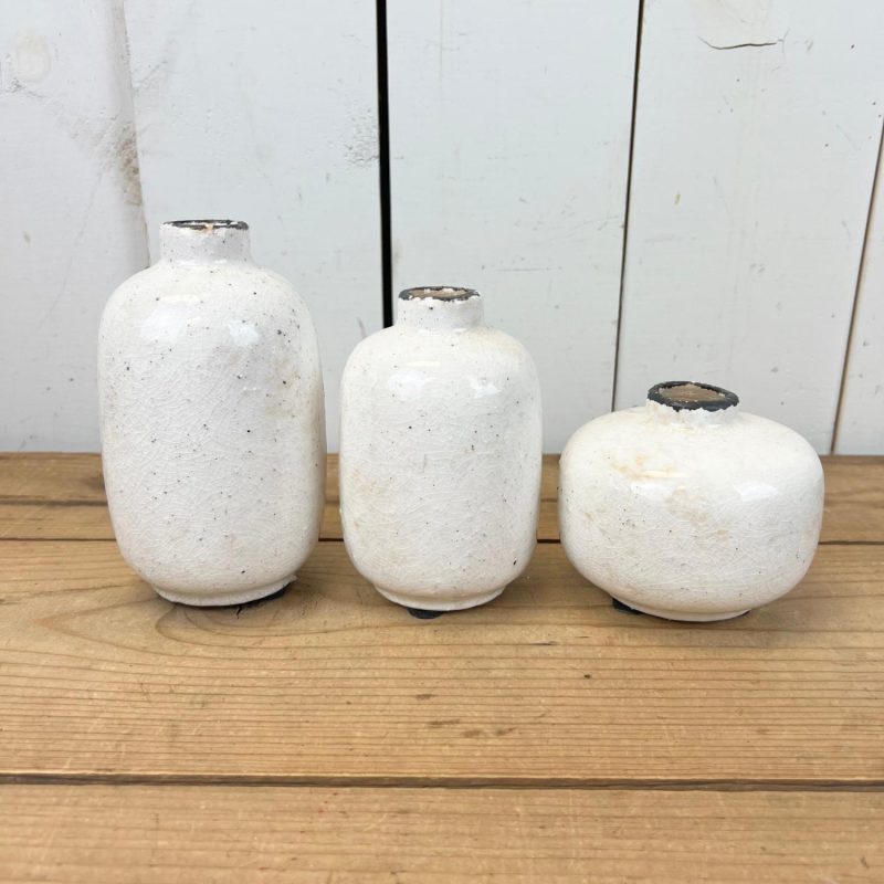 Pottery | Mini Crackled Vases Home Decor Pottery