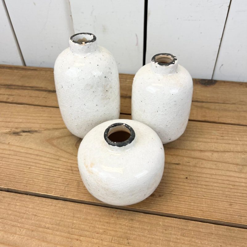 Pottery | Mini Crackled Vases Home Decor Pottery