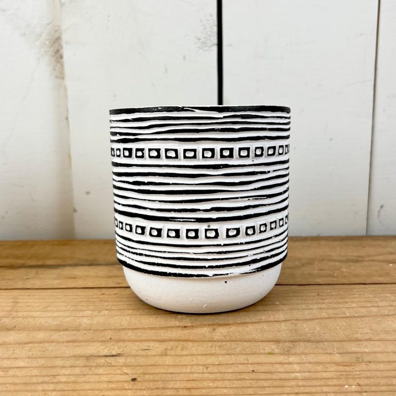 Pottery | Patterned Black and White Pots Home Decor Pottery