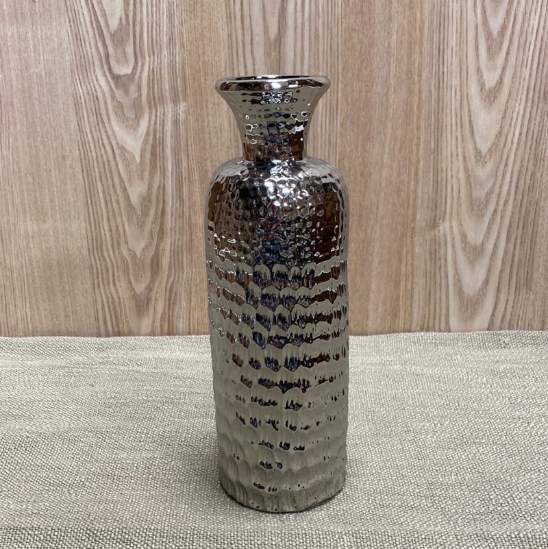 Pottery | Silver Bottle Small Home Decor Pottery