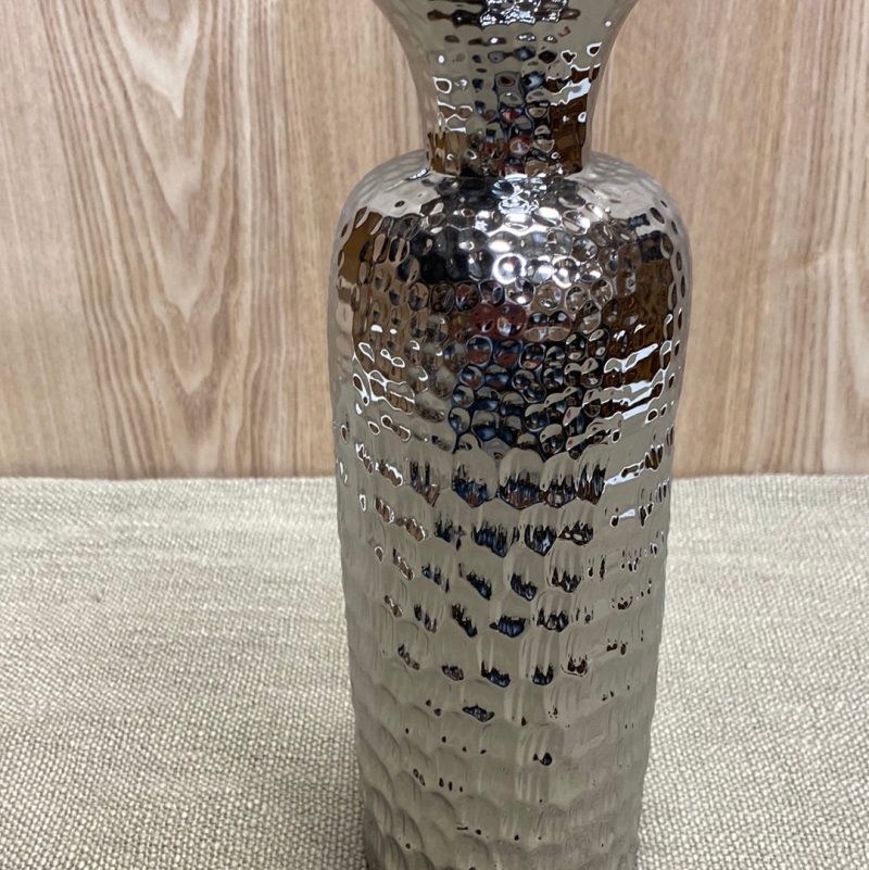 Pottery | Silver Bottle Small Home Decor Pottery