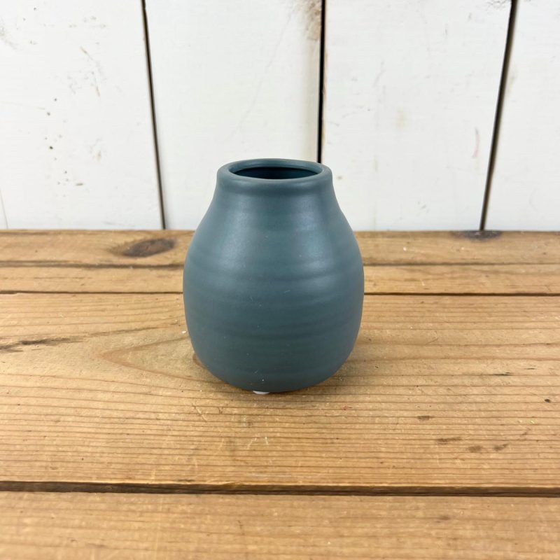 Pottery | Small Blue Toned Bottle Vases Home Decor Pottery