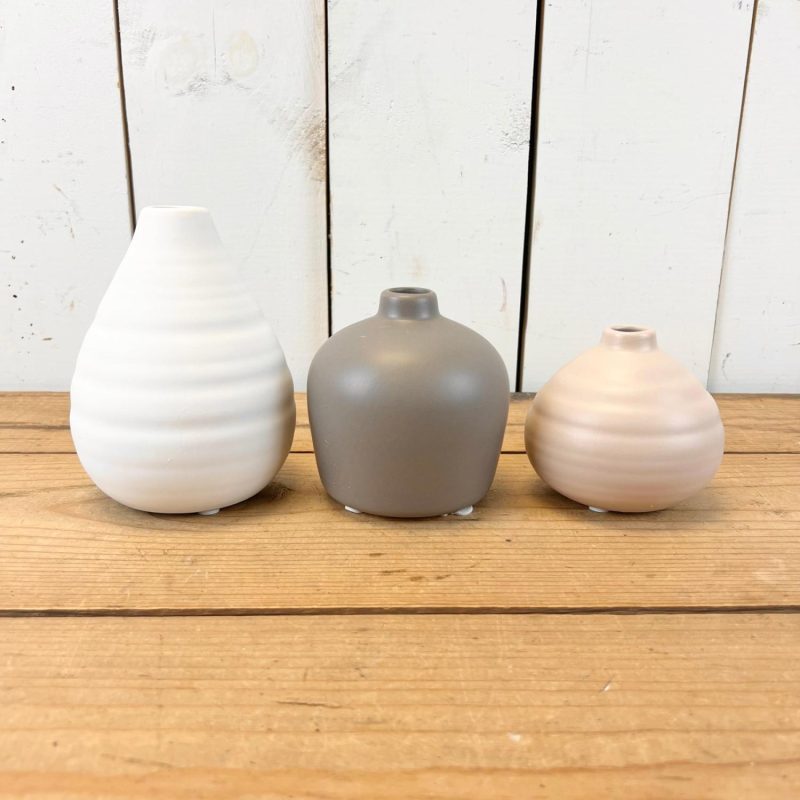 Pottery | Small Matte Bottle Vases Home Decor Pottery