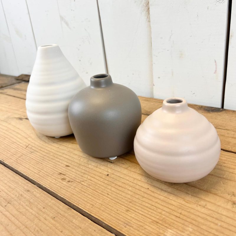 Pottery | Small Matte Bottle Vases Home Decor Pottery