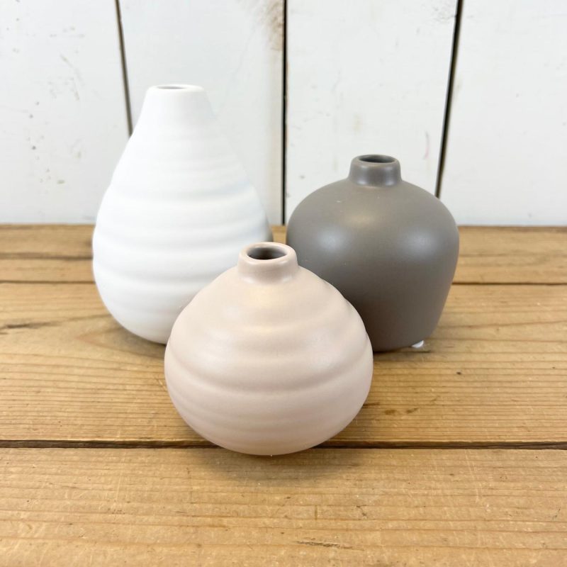 Pottery | Small Matte Bottle Vases Home Decor Pottery