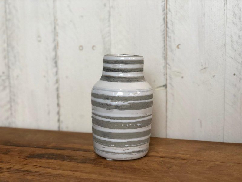 Pottery | Striped Bottle Vases Home Decor Pottery