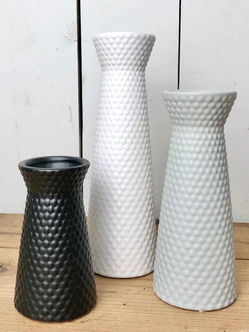 Pottery | Textured Neutral Vases Home Decor Pottery