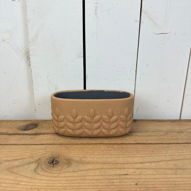 Pottery | Textured Terracotta Leaf Pots Home Decor Pottery