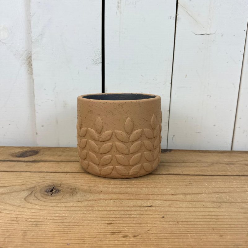 Pottery | Textured Terracotta Leaf Pots Home Decor Pottery