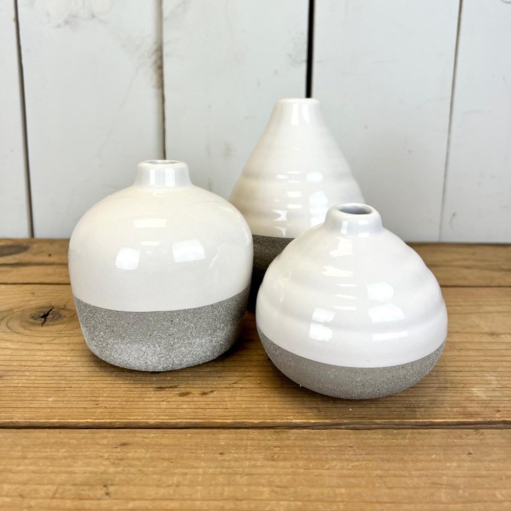 Pottery | Two-Toned Vase – Set of 3 Home Decor Pottery