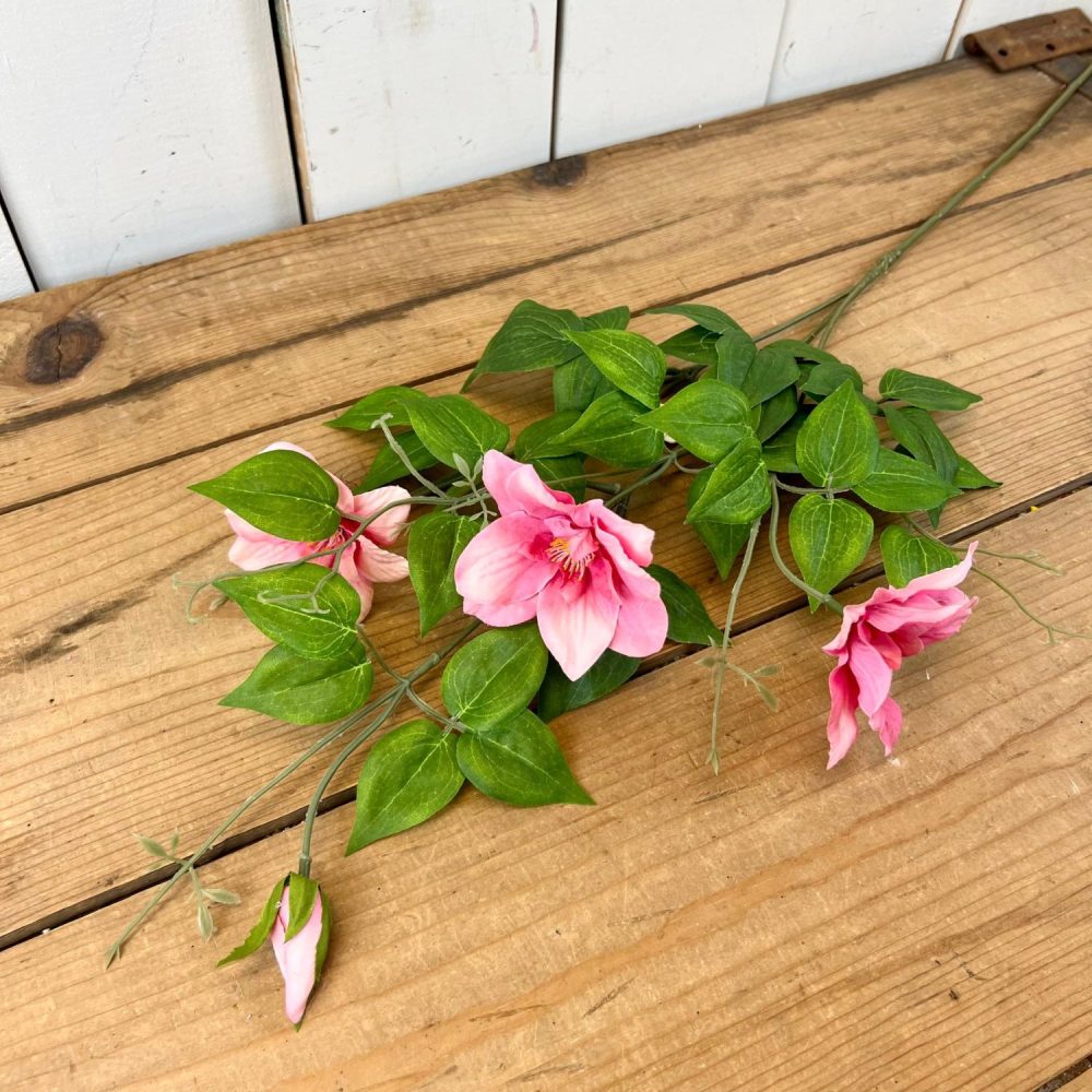 Seasonal Florals | Pink Clematis Stem Florals & Greenery Seasonal Florals