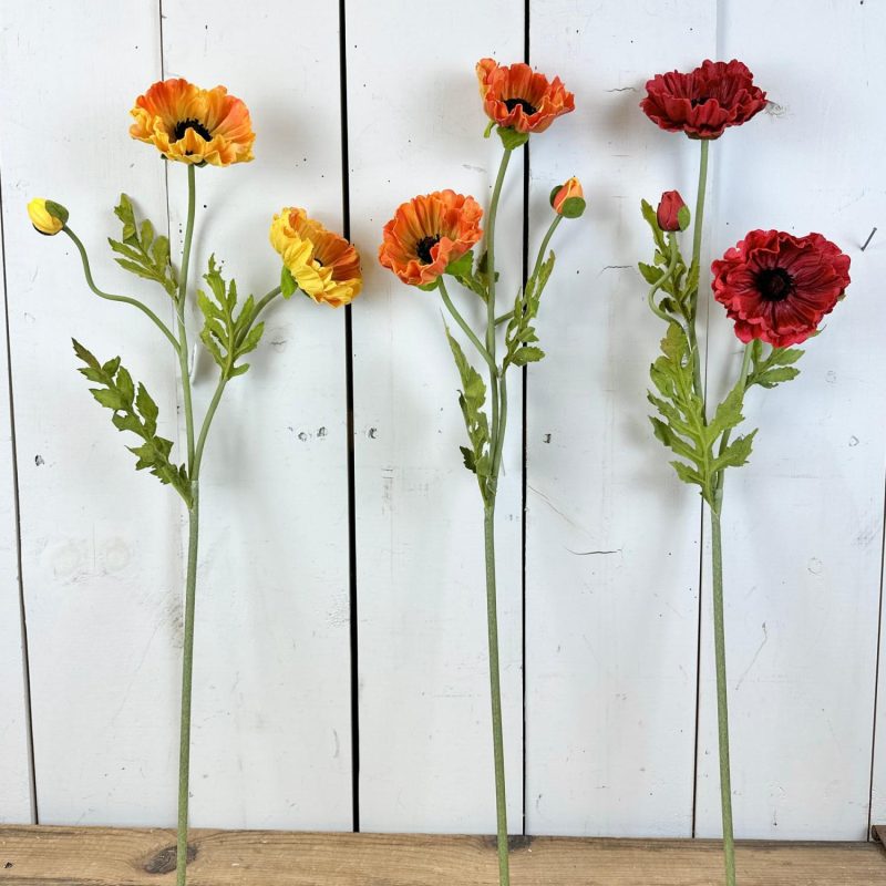 Seasonal Florals | Real Feel Tall Poppy Stems Floral Stems Floral Stems