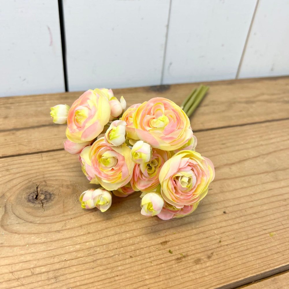 Seasonal Florals | Yellow and Pink Ranunculus Bush Floral Stems Floral Stems