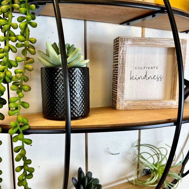 Shelves | Black Metal Wall Shelf with Wood Shelves Shelves Shelves