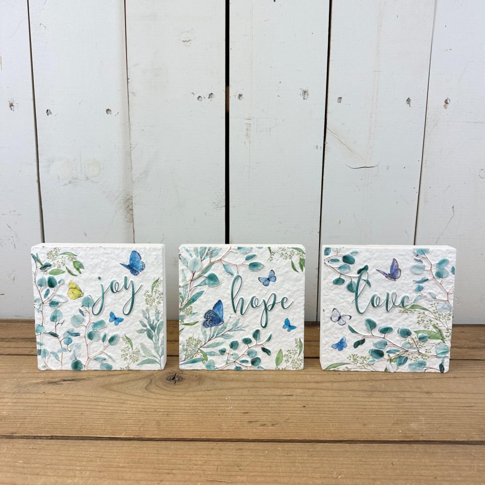 Signage | Blue Butterfly Plaques Home Decor Signage