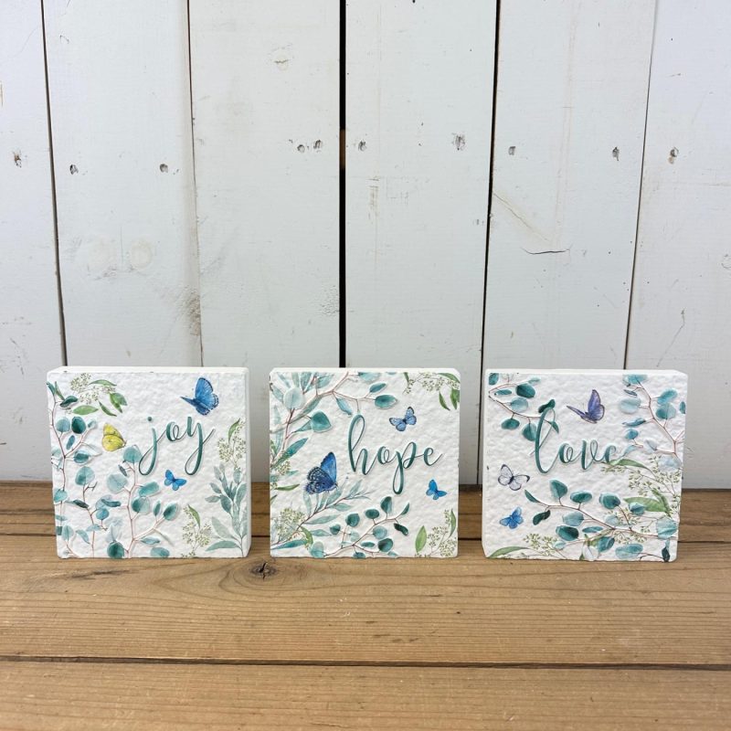 Signage | Blue Butterfly Plaques Home Decor Signage