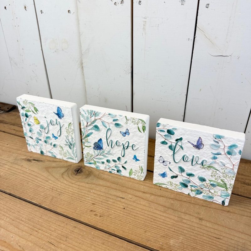 Signage | Blue Butterfly Plaques Home Decor Signage