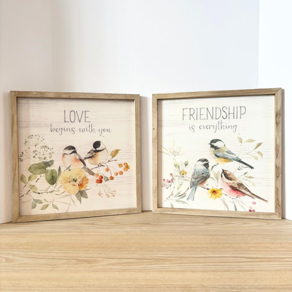 Wall Art | Bird Wall Decor – Friendship & Love Birds Wall Art