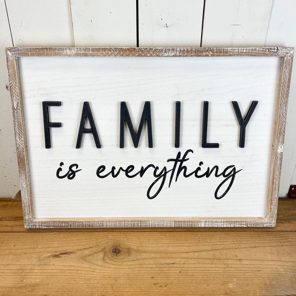 Wall Art | Family is Everything/Christmas Joy Reversible Sign Wall Art Wall Art