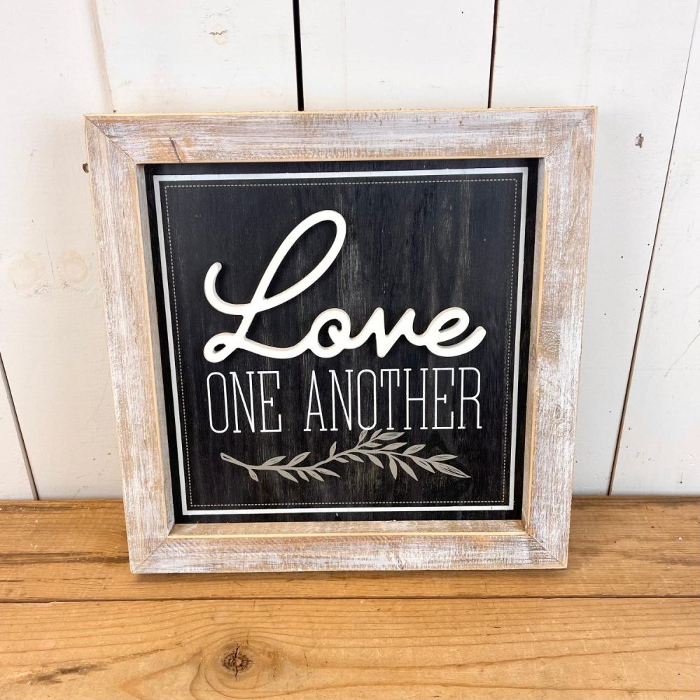 Wall Art | Love One Another/Peace on Earth Reversible Sign Wall Art Wall Art