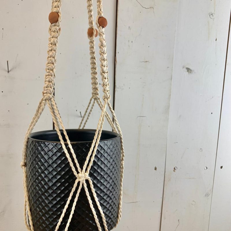 Macrame | Terracotta Bead Macramé Hanger Home Decor Macrame