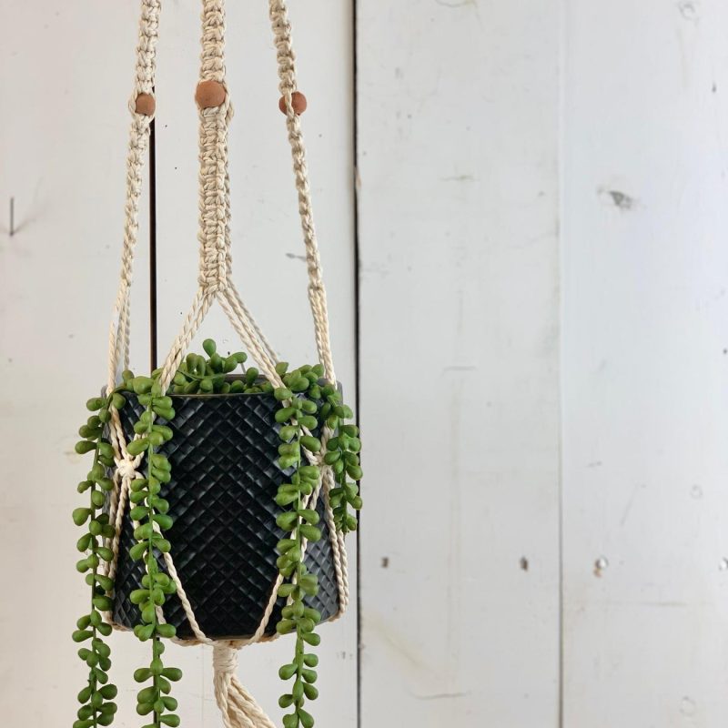 Macrame | Terracotta Bead Macramé Hanger Home Decor Macrame