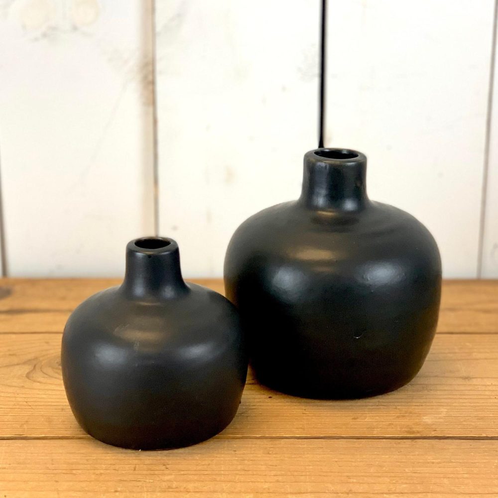 Pottery | Black Matte Vases Home Decor Pottery