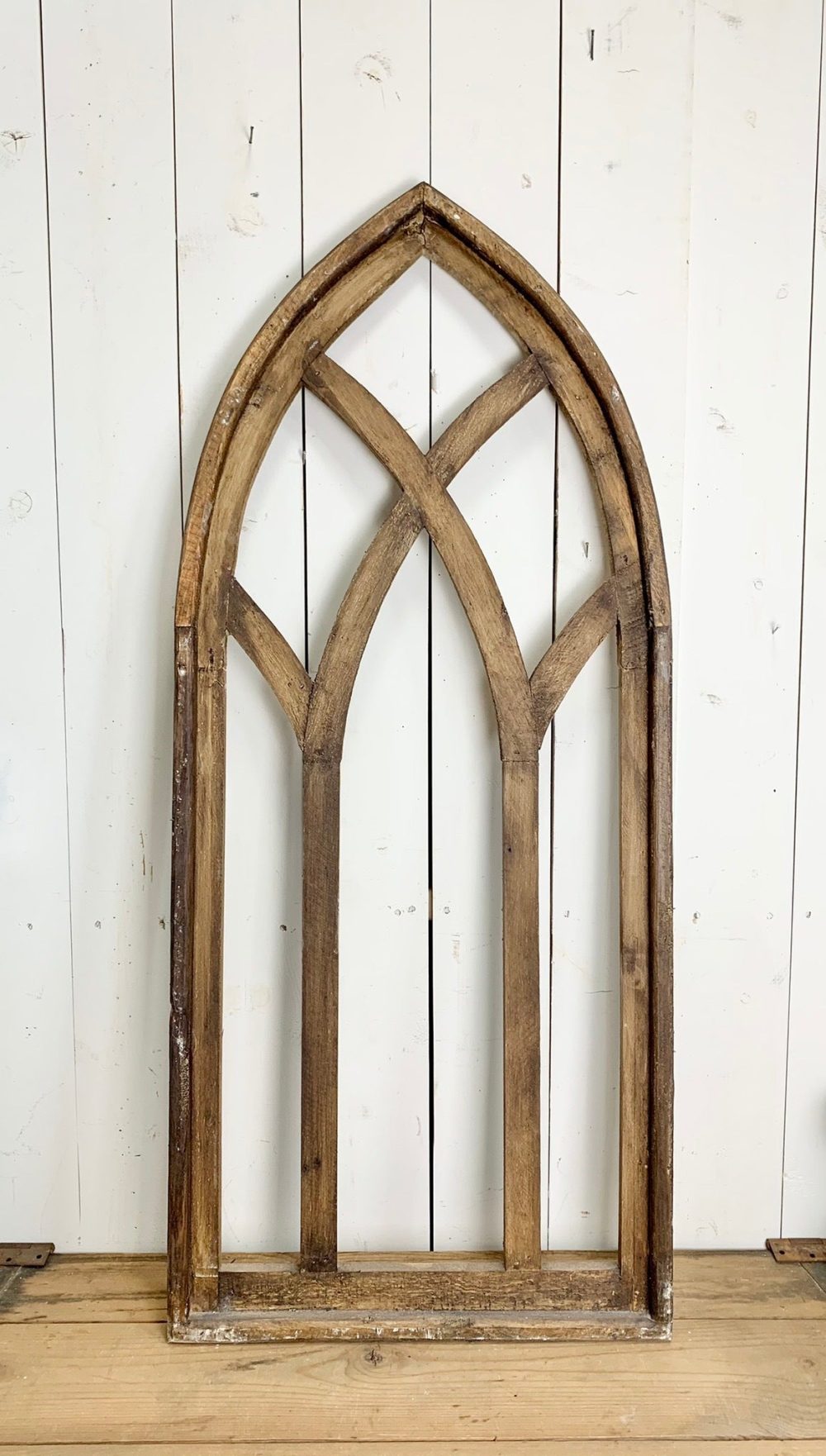 Church Windows | Large Brown Distressed Rounded Church Window