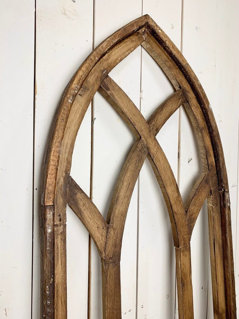 Church Windows | Large Brown Distressed Rounded Church Window Church Windows Church Windows