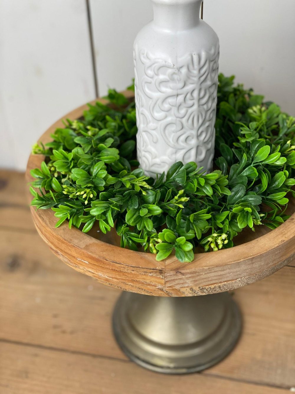 Wreaths & Candle Rings | 4.5" Boxwood Candle Ring Florals & Greenery Greenery